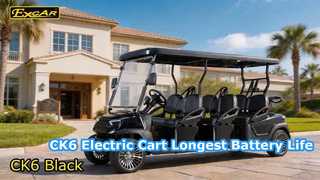 CK6 zwarte elektrische golfkarretjes
