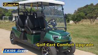 CK1S4 groene elektrische golfkarretjes Optionele premium stoelen voor meer comfort. Stevig chassis met versterker